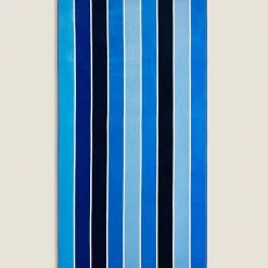 Promo 🥰 Towels Pure Cotton Sand Resistant Striped Beach Towel ⌛