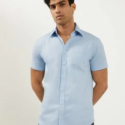 Coupon 🔥 JAEGER Casual 👕 Shirts Pure Cotton Twill Short Sleeve 👕 Shirt ⭐
