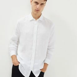 Cheapest 😍 JAEGER Casual 👚 Shirts Luxury Pure Linen Long Sleeve 👚 Shirt 🧨