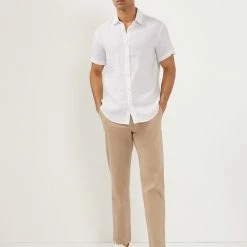 Men's Holiday Clothes Sales 16 Promo βοΈ JAEGER Casual π Shirts Luxury Pure Linen Short Sleeve π Shirt π€©