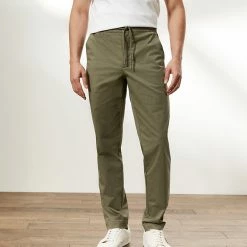 Best Sale 🔥 JAEGER Casual Trousers Cotton Stretch Drawstring Trousers 👏 -Men's Holiday Clothes Sales SD 01 T62 2601B JR X EC 3