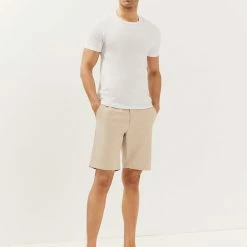 Best Sale ❤️ JAEGER Men's Shorts Pure Cotton Twill Chino Shorts 😉 -Men's Holiday Clothes Sales SD 01 T62 2606A L0 X EC 0