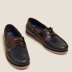 Cheapest 🥰 M&S Collection Men's Casual 👞 Shoes Leather Boat 👞 Shoes 😍 -Men's Holiday Clothes Sales SD 03 T03 2196 N0 X EC 2