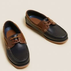 Hot Sale ✨ M&S Collection Men's Casual 👞 Shoes Leather Boat 👞 Shoes 🤩 -Men's Holiday Clothes Sales SD 03 T03 2202 F4 X EC 2