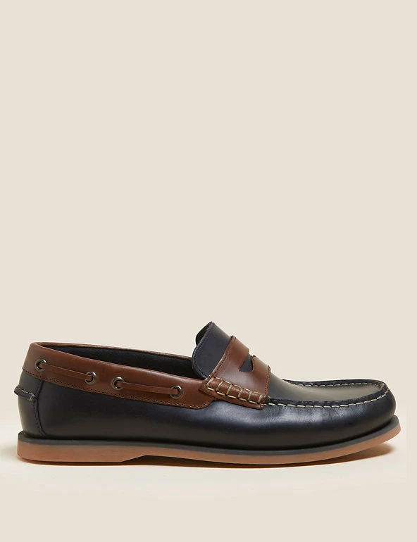 Hot Sale 🔔 M&S Collection Men's Smart 👞 Shoes Leather Slip-On Boat 👞 Shoes 🌟 1 Hot Sale 🔔 M&S Collection Men's Smart 👞 Shoes Leather Slip-On Boat 👞 Shoes 🌟