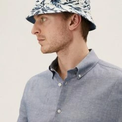 Buy ✨ M&S Collection Men's Hats Pure Cotton Reversible Bucket Hat 😀