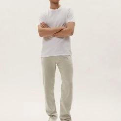 Cheapest 🥰 M&S Collection Men's Trousers Regular Fit Linen Trousers ❤️ -Men's Holiday Clothes Sales SD 03 T17 5359M SS X EC 0