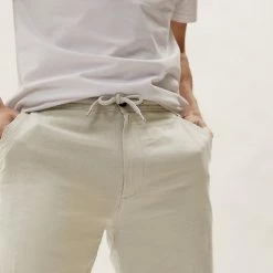 Cheapest 🥰 M&S Collection Men's Trousers Regular Fit Linen Trousers ❤️ -Men's Holiday Clothes Sales SD 03 T17 5359M SS X EC 2