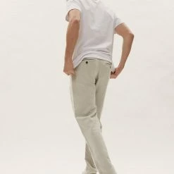 Cheapest 🥰 M&S Collection Men's Trousers Regular Fit Linen Trousers ❤️ -Men's Holiday Clothes Sales SD 03 T17 5359M SS X EC 3