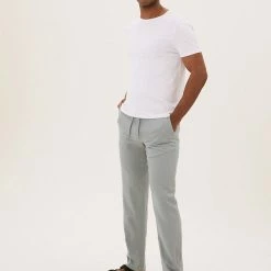 Cheapest 🥰 M&S Collection Men's Trousers Regular Fit Linen Trousers ❤️ -Men's Holiday Clothes Sales SD 03 T17 5359M T0 X EC 0