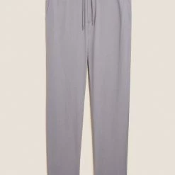 Cheapest 🥰 M&S Collection Men's Trousers Regular Fit Linen Trousers ❤️ -Men's Holiday Clothes Sales SD 03 T17 5359M T0 X EC 90