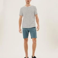 Deals ✨ M&S Collection Men's Shorts Stretch Chino Shorts 🔔 -Men's Holiday Clothes Sales SD 03 T17 5581M BE X EC 0