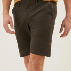 Deals ✨ M&S Collection Men's Shorts Stretch Chino Shorts 🔔 -Men's Holiday Clothes Sales SD 03 T17 5581M CW X EC 2