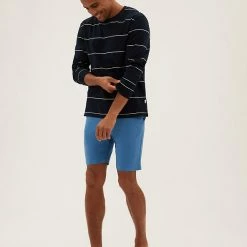 Deals ✨ M&S Collection Men's Shorts Stretch Chino Shorts 🔔 -Men's Holiday Clothes Sales SD 03 T17 5581M E5 X EC 0
