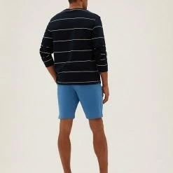 Deals ✨ M&S Collection Men's Shorts Stretch Chino Shorts 🔔 -Men's Holiday Clothes Sales SD 03 T17 5581M E5 X EC 3