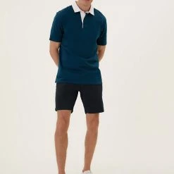 Deals ✨ M&S Collection Men's Shorts Stretch Chino Shorts 🔔 -Men's Holiday Clothes Sales SD 03 T17 5581M F3 X EC 0
