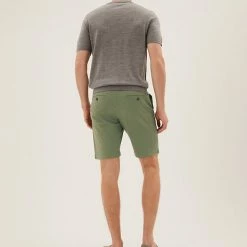 Deals ✨ M&S Collection Men's Shorts Stretch Chino Shorts 🔔 -Men's Holiday Clothes Sales SD 03 T17 5581M KH X EC 3