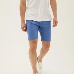 Deals ✨ M&S Collection Men's Shorts Stretch Chino Shorts 🔔 -Men's Holiday Clothes Sales SD 03 T17 5581M O4 X EC 1