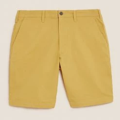 Deals ✨ M&S Collection Men's Shorts Stretch Chino Shorts 🔔 -Men's Holiday Clothes Sales SD 03 T17 5581M S3 X EC 90