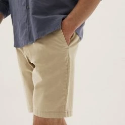 Deals ✨ M&S Collection Men's Shorts Stretch Chino Shorts 🔔 -Men's Holiday Clothes Sales SD 03 T17 5581M TE X EC 1