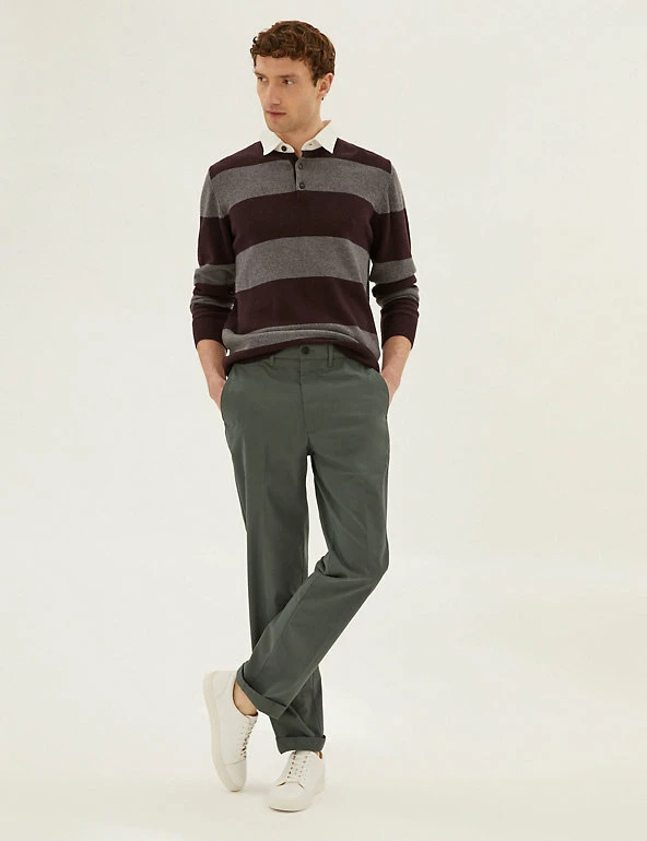 Buy โ๏ธ M&S Collection Men's Trousers Regular Fit Super Lightweight Chinos ๐ 35 Buy โ๏ธ M&S Collection Men's Trousers Regular Fit Super Lightweight Chinos ๐ - Image 35