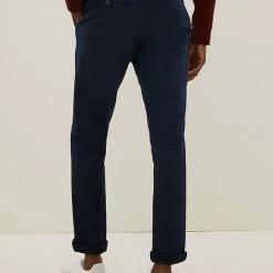 Cheap 🌟 Autograph Casual Trousers Slim Fit Italian Stretch Chinos ⌛ -Men's Holiday Clothes Sales SD 03 T17 6380M F0 X EC 2