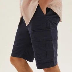 Deals ❤️ M&S Collection Men's Shorts Organic Cotton Cargo Shorts 😉 -Men's Holiday Clothes Sales SD 03 T17 6411M F0 X EC 1