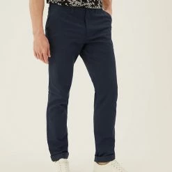 Flash Sale 🌟 M&S Collection Men's Trousers Slim Fit Stretch Chinos 🧨 -Men's Holiday Clothes Sales SD 03 T17 6601S F3 X EC 2
