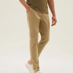 Flash Sale 🌟 M&S Collection Men's Trousers Slim Fit Stretch Chinos 🧨 -Men's Holiday Clothes Sales SD 03 T17 6601S JF X EC 3