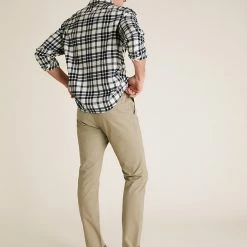 Flash Sale 🌟 M&S Collection Men's Trousers Slim Fit Stretch Chinos 🧨 -Men's Holiday Clothes Sales SD 03 T17 6601S SS X EC 2