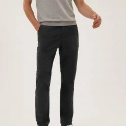 Flash Sale 🌟 M&S Collection Men's Trousers Slim Fit Stretch Chinos 🧨 -Men's Holiday Clothes Sales SD 03 T17 6601S Y0 X EC 1