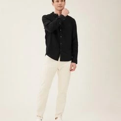 Coupon 🥰 M&S Collection Casual 👕 Shirts Pure Linen Grandad Collar 👕 Shirt 🎉 -Men's Holiday Clothes Sales SD 03 T25 2202M Y0 X EC 0