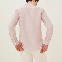 Outlet 👍 M&S Collection Casual 👚 Shirts Pure Linen 👚 Shirt 🔥 -Men's Holiday Clothes Sales SD 03 T25 2204M QA X EC 2