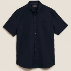Best reviews of 👏 M&S Collection Casual 👕 Shirts Pure Cotton Oxford 👕 Shirt ✨ -Men's Holiday Clothes Sales SD 03 T25 3250M F0 X EC 90