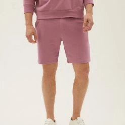 Promo ⌛ M&S Collection Men's Shorts Pure Cotton Drawstring Jersey Shorts 🛒 -Men's Holiday Clothes Sales SD 03 T28 1682M Q2 X EC 1
