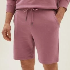 Promo ⌛ M&S Collection Men's Shorts Pure Cotton Drawstring Jersey Shorts 🛒 -Men's Holiday Clothes Sales SD 03 T28 1682M Q2 X EC 2