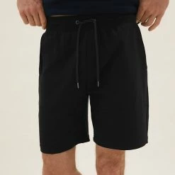 Promo ⌛ M&S Collection Men's Shorts Pure Cotton Drawstring Jersey Shorts 🛒 -Men's Holiday Clothes Sales SD 03 T28 1682M Y0 X EC 1