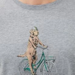 Cheap ⭐ M&S Collection Men's T-shirts Pure Cotton 🐕 Dog On Bike Graphic T-Shirt 👍 -Men's Holiday Clothes Sales SD 03 T28 1982M T0 X EC 1