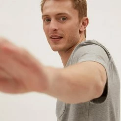 Coupon 😀 M&S Collection Men's T-shirts Pure Cotton Heavy Weight T-Shirt ✨ -Men's Holiday Clothes Sales SD 03 T28 1995M UT X EC 2