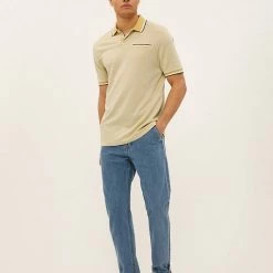 Cheap ⭐ M&S Collection Men's Polo 👕 Shirts Modal Rich Soft Touch Polo 👕 Shirt ✨ -Men's Holiday Clothes Sales SD 03 T28 3312M S3 X EC 0