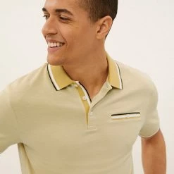 Cheap ⭐ M&S Collection Men's Polo 👕 Shirts Modal Rich Soft Touch Polo 👕 Shirt ✨ -Men's Holiday Clothes Sales SD 03 T28 3312M S3 X EC 1