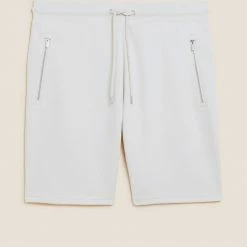 Best Sale 🔥 Autograph Men's Shorts Cotton Rich Drawstring Zip Pocket Shorts ⭐ -Men's Holiday Clothes Sales SD 03 T28 4934A XH X EC 90