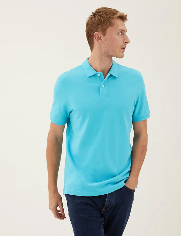 New ๐คฉ M&S Collection Men's Polo ๐ Shirts Pure Cotton Pique Polo ๐ Shirt ๐ฅ 3 New ๐คฉ M&S Collection Men's Polo ๐ Shirts Pure Cotton Pique Polo ๐ Shirt ๐ฅ - Image 3