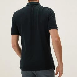 Buy 🥰 M&S Collection Men's Polo 👚 Shirts Slim Fit Pure Cotton Pique Polo 👚 Shirt ⭐ -Men's Holiday Clothes Sales SD 03 T28 5032S F3 X EC 2