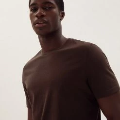 Cheapest 🧨 M&S Collection Men's T-shirts Pure Cotton Crew Neck T-Shirt 🎁 -Men's Holiday Clothes Sales SD 03 T28 5311M CW X EC 1