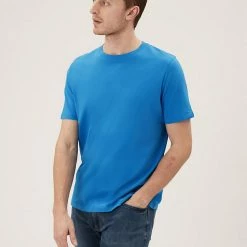 Cheapest 🧨 M&S Collection Men's T-shirts Pure Cotton Crew Neck T-Shirt 🎁 -Men's Holiday Clothes Sales SD 03 T28 5311M DM X EC 0