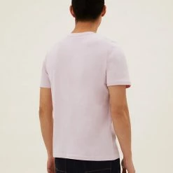 Cheapest 🧨 M&S Collection Men's T-shirts Pure Cotton Crew Neck T-Shirt 🎁 -Men's Holiday Clothes Sales SD 03 T28 5311M GW X EC 2