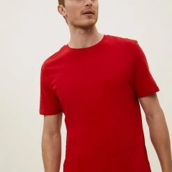 Cheapest 🧨 M&S Collection Men's T-shirts Pure Cotton Crew Neck T-Shirt 🎁 -Men's Holiday Clothes Sales SD 03 T28 5311M QC X EC 0