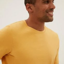 Cheapest 🧨 M&S Collection Men's T-shirts Pure Cotton Crew Neck T-Shirt 🎁 -Men's Holiday Clothes Sales SD 03 T28 5311M S3 X EC 1