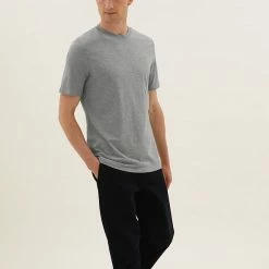 Cheapest 🧨 M&S Collection Men's T-shirts Pure Cotton Crew Neck T-Shirt 🎁 -Men's Holiday Clothes Sales SD 03 T28 5311M T0 X EC 1